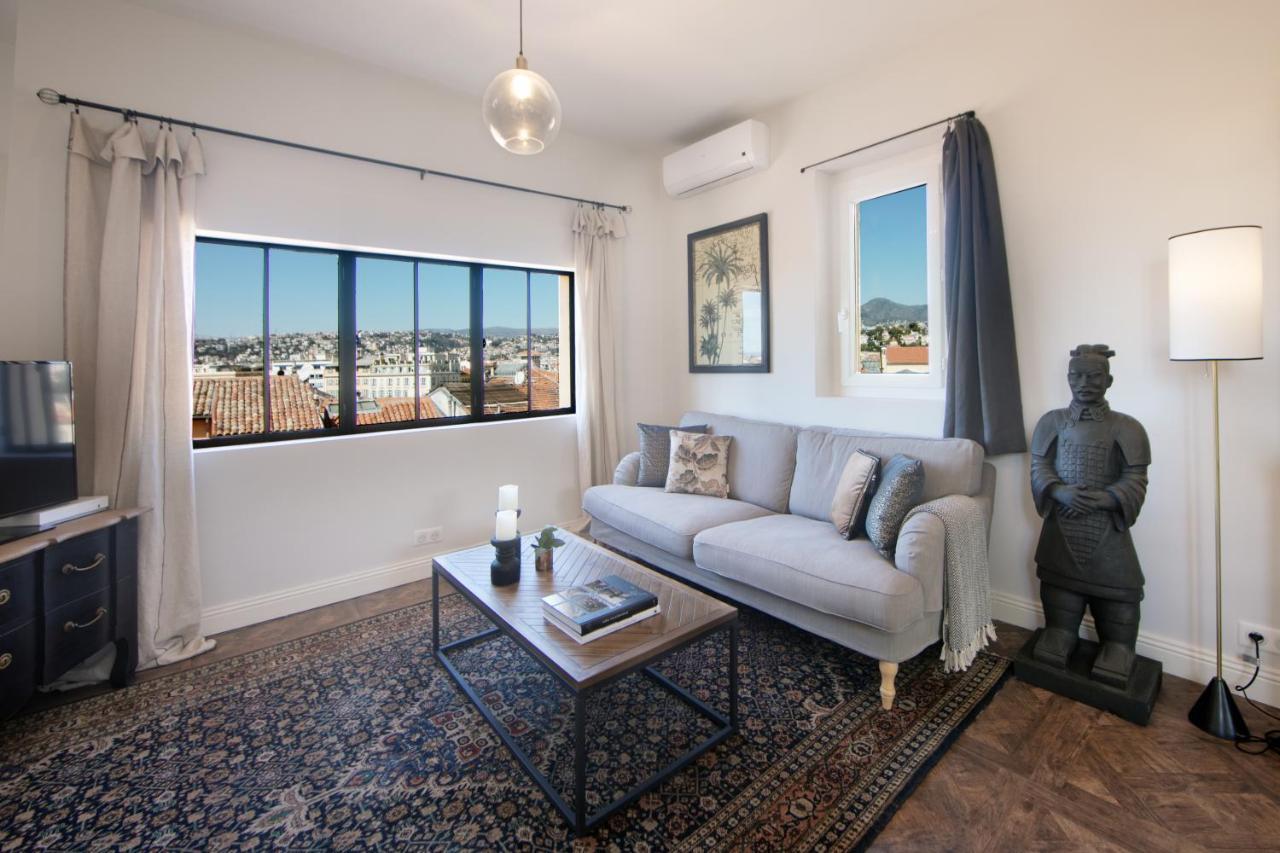 Cocoon Loft - Magnifique Loft Sous Toit, Refait A Neuf, Vues Splendides, Clim, Wifi Apartment Nice Bagian luar foto
